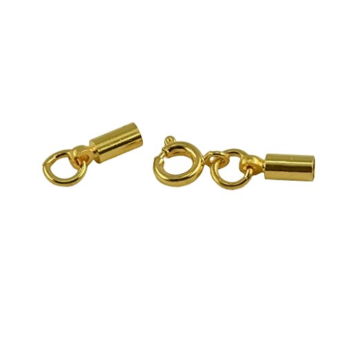 12 Stück runde Federverschlüsse 3 mm Quetschrohrglockenenden Schmuck DIY Gelbgold 12 Stück runde Federverschlüsse 3 mm Quetschrohrglockenenden Schmuck DIY Gelbgold von Geardeangloow