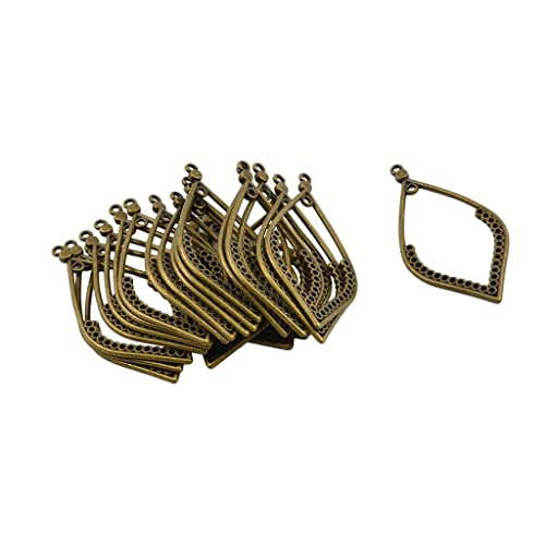 20 Stück Vintage Kronleuchter Ohrringe DIY Findet Hohlblatt Bronze, 55 x 26,5 mm von Geardeangloow