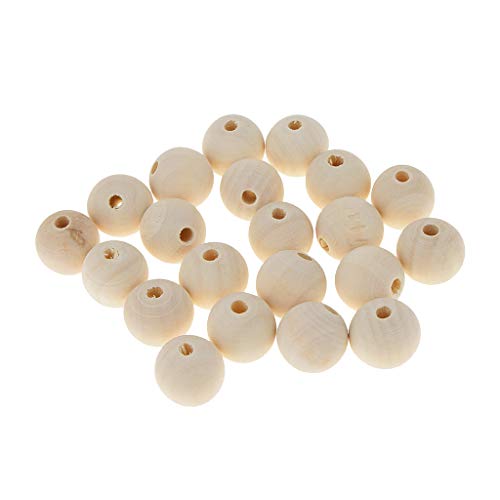 20 Stück runde Holzperlen, lose Abstandshalter, Perlen für Schmuckherstellung, 18 mm 20 Stück runde Holzperlen, lose Abstandshalter, Perlen für Schmuckherstellung, 18 mm von Geardeangloow