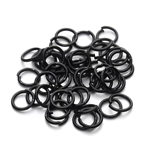200 Stück Ringe Armband Fußkettchen Schmuckherstellung Findet Kreise Verbinder Handwerk DIY Handwerk Zubehör Dunkel Dunkelschwarz von Geardeangloow
