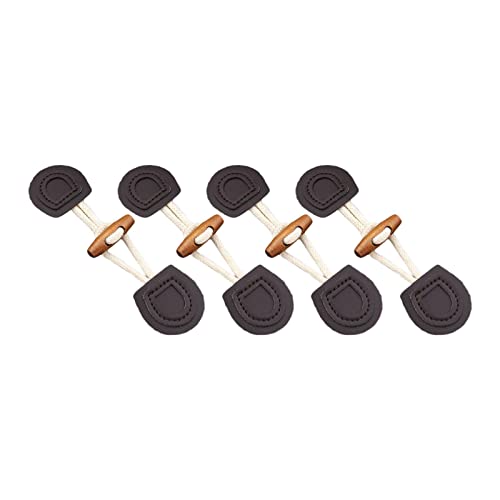 4 x Horn-Knebelverschlussknöpfe für Kleidung, PU-Leder, zum Aufnähen, DIY für Jacke, Dunkelbraun 4 x Horn-Knebelverschlussknöpfe für Kleidung, PU-Leder, zum Aufnähen, DIY für Jacke, Dunkelbraun von Geardeangloow