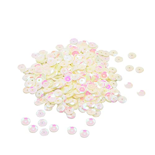 400 Stück runde verschröpfte lose Pailletten, Nähverzierung, 7 mm, Weiß 400 Stück runde verschröpfte lose Pailletten, Nähverzierung, 7 mm, Weiß von Geardeangloow