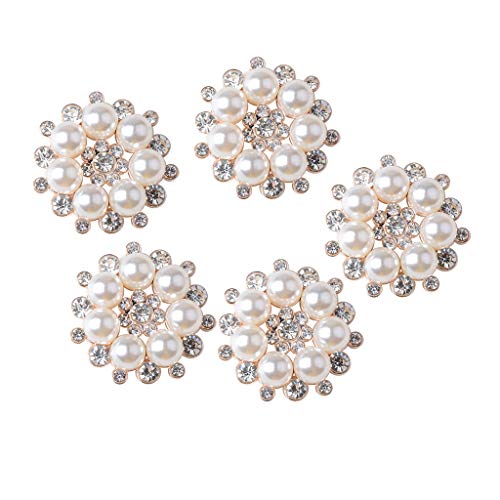 5 Stück Strass-Kunstperlen Blumenverzierungen Knopf Kristall flache Rückseite 5 Stück Strass-Kunstperlen Blumenverzierungen Knopf Kristall flache Rückseite von Geardeangloow