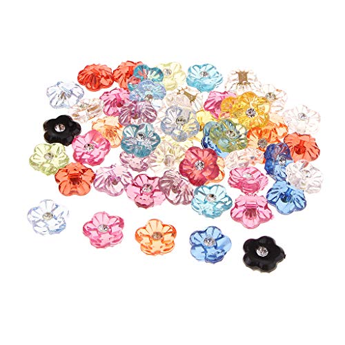 50 Stück Acrylharz-Strasssteine, transparent, mehrfarbig, Nähzubehör von Geardeangloow