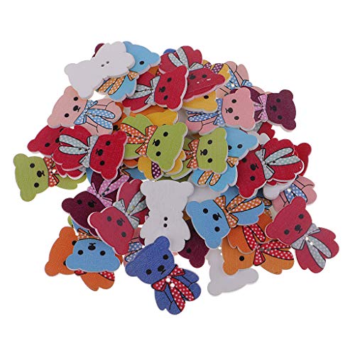 50 Stück Cartoon-Bär-Holzknöpfe 2 Löcher Nähen Scrapbooking DIY Handwerk 50 Stück Cartoon-Bär-Holzknöpfe 2 Löcher Nähen Scrapbooking DIY Handwerk von Geardeangloow