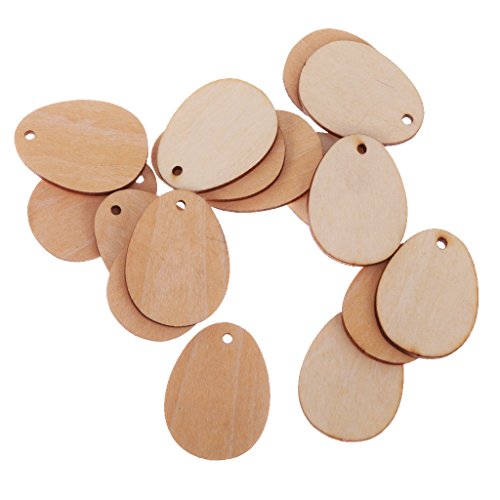 50 Stück Holzform unfertige Ei-Verzierungen zum Basteln mit Loch 5 cm 50 Stück Holzform unfertige Ei-Verzierungen zum Basteln mit Loch 5 cm von Geardeangloow
