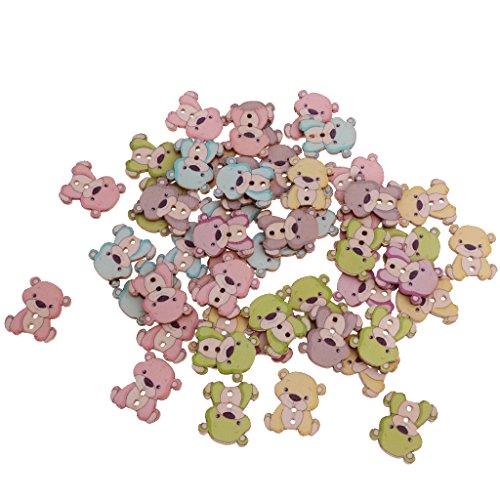 50 Stück gemischte Cartoon-Tier-Holzknöpfe zum Nähen Scrapbooking Bär 50 Stück gemischte Cartoon-Tier-Holzknöpfe zum Nähen Scrapbooking Bär von Geardeangloow