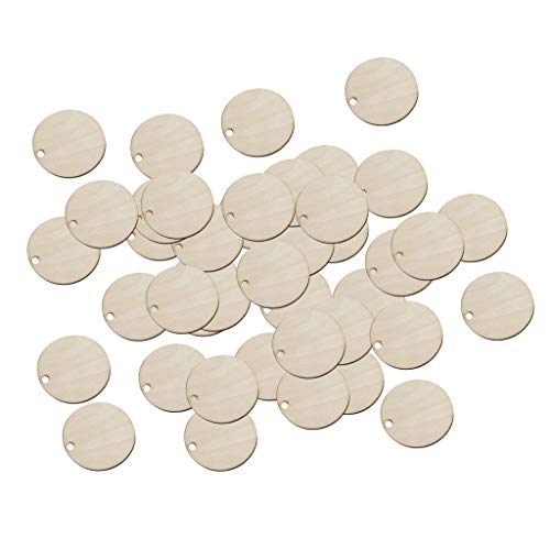 50pcs Blank Runde Holzstücke DIY Handwerk Scrapbooking Hochzeit Party 4cm 4cm Durchmesser von Geardeangloow