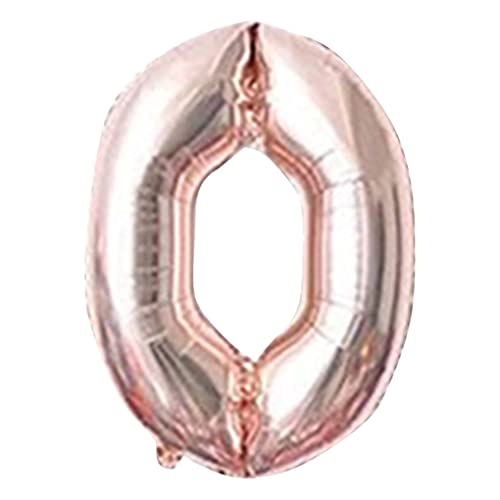 81,3 cm großer Zahlenballon, dekorativer Aluminiumfolienballon, Geburtstag, Hochzeit, Party, Urlaub, Geschenk, Dekoration, Stil 0, Roségold 81,3 cm großer Zahlenballon, dekorativer Aluminiumfolienballon, Geburtstag, Hochzeit, Party, Urlaub, Geschenk, Dekoration, Stil 0, Roségold von Geardeangloow