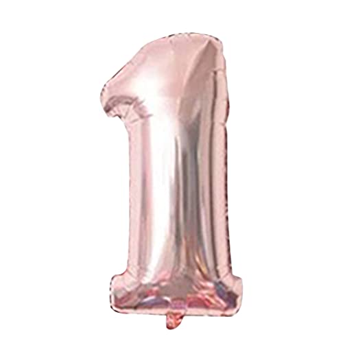 81,3 cm großer Zahlenballon, dekorativer Aluminiumfolienballon, Geburtstag, Hochzeit, Party, Urlaub, Geschenk, Dekoration, Stil 1, Roségold 81,3 cm großer Zahlenballon, dekorativer Aluminiumfolienballon, Geburtstag, Hochzeit, Party, Urlaub, Geschenk, Dekoration, Stil 1, Roségold von Geardeangloow