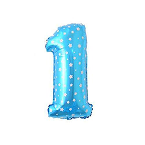81,3 cm großer Zahlenballon, dekorativer Aluminiumfolienballon, Geburtstag, Hochzeit, Party, Urlaub, Geschenk, Dekoration, Stil 1, blauer Stern 81,3 cm großer Zahlenballon, dekorativer Aluminiumfolienballon, Geburtstag, Hochzeit, Party, Urlaub, Geschenk, Dekoration, Stil 1, blauer Stern von Geardeangloow