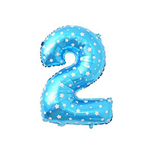 81,3 cm großer Zahlenballon, dekorativer Aluminiumfolienballon, Geburtstag, Hochzeit, Party, Urlaub, Geschenk, Dekoration, Stil 2, blauer Stern 81,3 cm großer Zahlenballon, dekorativer Aluminiumfolienballon, Geburtstag, Hochzeit, Party, Urlaub, Geschenk, Dekoration, Stil 2, blauer Stern von Geardeangloow