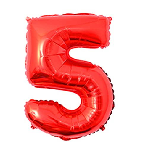 81,3 cm großer Zahlenballon, dekorativer Aluminiumfolienballon, Geburtstag, Hochzeit, Party, Urlaub, Geschenk, Dekoration, Stil 5, Rot 81,3 cm großer Zahlenballon, dekorativer Aluminiumfolienballon, Geburtstag, Hochzeit, Party, Urlaub, Geschenk, Dekoration, Stil 5, Rot von Geardeangloow