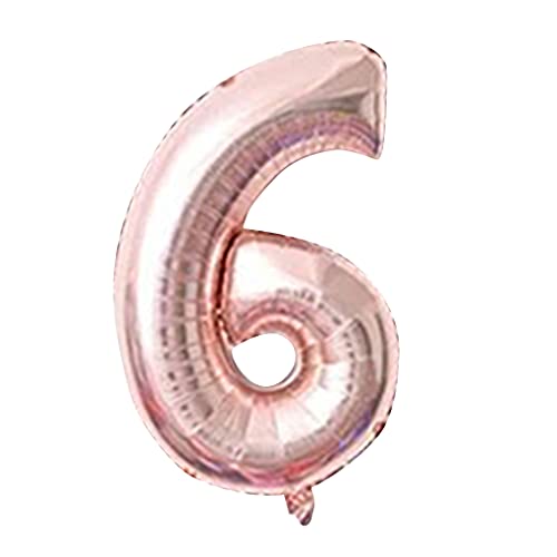 81,3 cm großer Zahlenballon, dekorativer Aluminiumfolienballon, Geburtstag, Hochzeit, Party, Urlaub, Geschenk, Dekoration, Stil 6, Roségold 81,3 cm großer Zahlenballon, dekorativer Aluminiumfolienballon, Geburtstag, Hochzeit, Party, Urlaub, Geschenk, Dekoration, Stil 6, Roségold von Geardeangloow