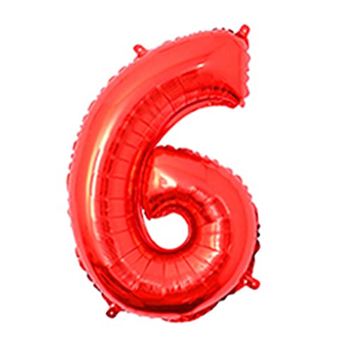 81,3 cm großer Zahlenballon, dekorativer Aluminiumfolienballon, Geburtstag, Hochzeit, Party, Urlaub, Geschenk, Dekoration, Stil 6, Rot 81,3 cm großer Zahlenballon, dekorativer Aluminiumfolienballon, Geburtstag, Hochzeit, Party, Urlaub, Geschenk, Dekoration, Stil 6, Rot von Geardeangloow