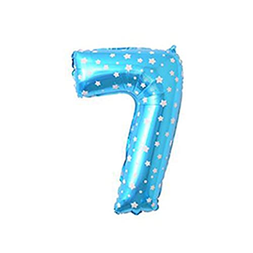 81,3 cm großer Zahlenballon, dekorativer Aluminiumfolienballon, Geburtstag, Hochzeit, Party, Urlaub, Geschenk, Dekoration, Stil 7, blauer Stern 81,3 cm großer Zahlenballon, dekorativer Aluminiumfolienballon, Geburtstag, Hochzeit, Party, Urlaub, Geschenk, Dekoration, Stil 7, blauer Stern von Geardeangloow