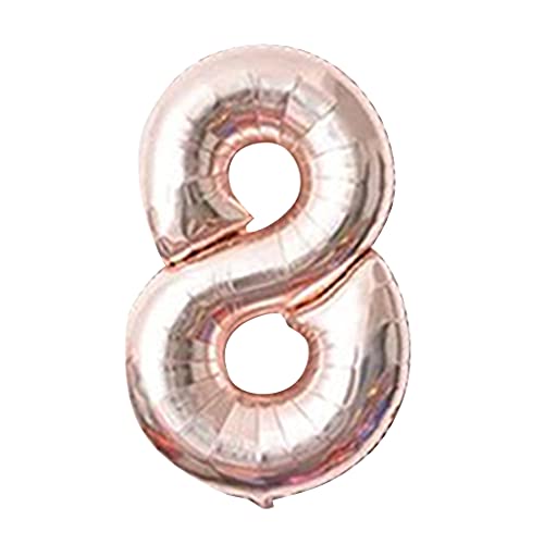 81,3 cm großer Zahlenballon, dekorativer Aluminiumfolienballon, Geburtstag, Hochzeit, Party, Urlaub, Geschenk, Dekoration, Stil 8, Roségold 81,3 cm großer Zahlenballon, dekorativer Aluminiumfolienballon, Geburtstag, Hochzeit, Party, Urlaub, Geschenk, Dekoration, Stil 8, Roségold von Geardeangloow