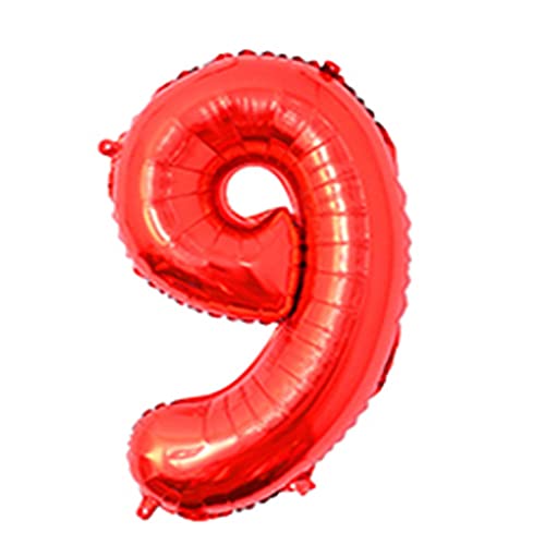 81,3 cm großer Zahlenballon, dekorativer Aluminiumfolienballon, Geburtstag, Hochzeit, Party, Urlaub, Geschenk, Dekoration, Stil 9, Rot 81,3 cm großer Zahlenballon, dekorativer Aluminiumfolienballon, Geburtstag, Hochzeit, Party, Urlaub, Geschenk, Dekoration, Stil 9, Rot von Geardeangloow