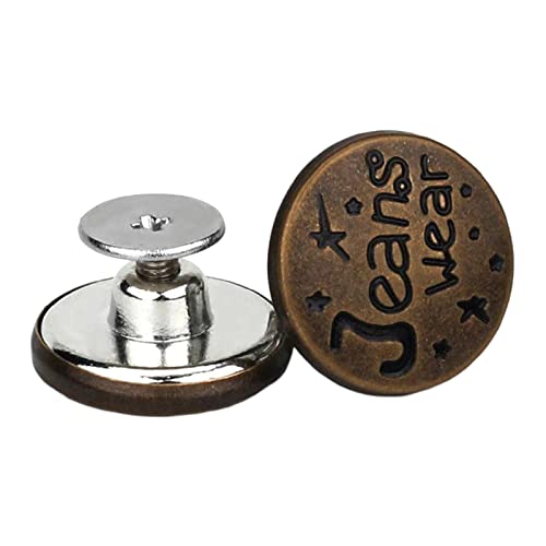 Abnehmbare Jeansknöpfe, abnehmbar, reduziert die Taillengröße für Cowboy-Kleidung, Bronze, klassisch, 17 mm, 3 Stück Abnehmbare Jeansknöpfe, abnehmbar, reduziert die Taillengröße für Cowboy-Kleidung, Bronze, klassisch, 17 mm, 3 Stück von Geardeangloow