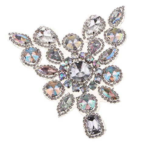 Applikation zum Aufbügeln mit Blume, Kristall, Strass, für Hochzeit, Brautkleid Applikation zum Aufbügeln mit Blume, Kristall, Strass, für Hochzeit, Brautkleid von Geardeangloow