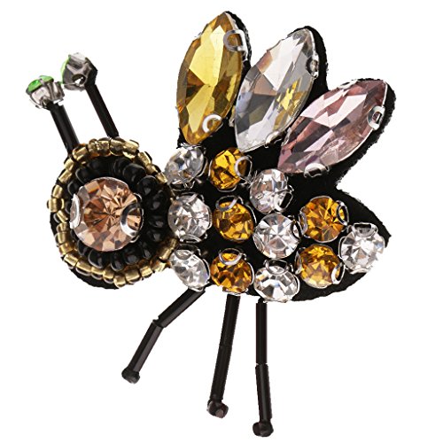 Aufnäher zum Aufbügeln oder Aufnähen, mit Perlen, Biene, Strass, Gelb Aufnäher zum Aufbügeln oder Aufnähen, mit Perlen, Biene, Strass, Gelb von Geardeangloow