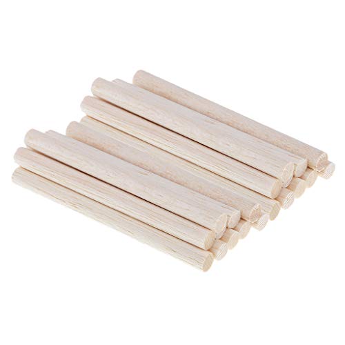 Balsaholz, unlackiertes Holz, rund, Dübelstange, 8 mm, 100 mm, 20 Stück Balsaholz, unlackiertes Holz, rund, Dübelstange, 8 mm, 100 mm, 20 Stück von Geardeangloow