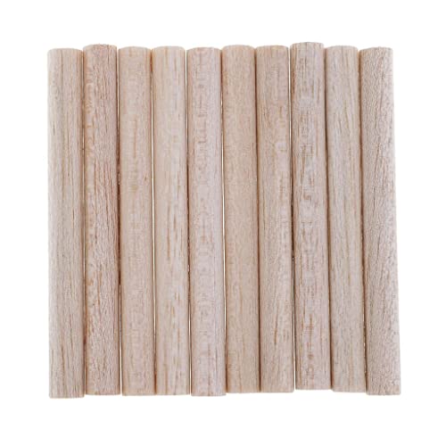 Balsaholz, unlackiertes Holz, rund, Dübelstange, DIY, Handwerk, 10 Stück, 100 mm Balsaholz, unlackiertes Holz, rund, Dübelstange, DIY, Handwerk, 10 Stück, 100 mm von Geardeangloow