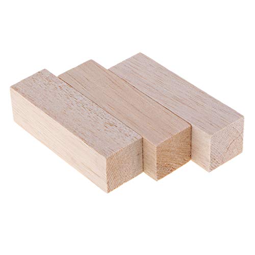Balsaholzblöcke, 3/5 Stück, zum Basteln, Modellieren, Basteln, Holzbearbeitungsmaterialien, 100 mm, 3 Stück von Geardeangloow
