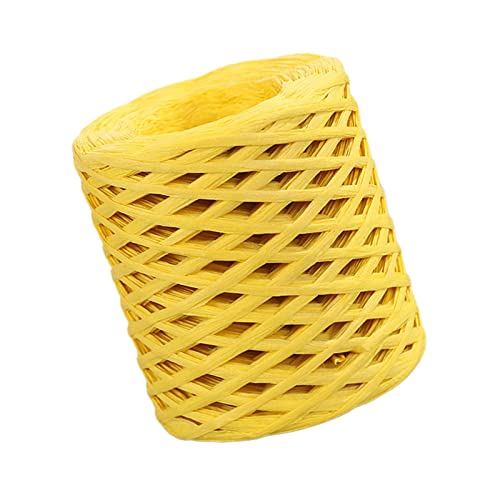 Bast-Papierband, Verzierungen für Geschenkverpackungen, Weben, Hochzeit, Gelb, 200 m Bast-Papierband, Verzierungen für Geschenkverpackungen, Weben, Hochzeit, Gelb, 200 m von Geardeangloow