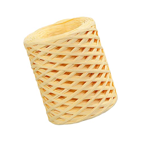 Bast-Papierband, Verzierungen für Geschenkverpackungen, Weben, Hochzeit, Hellgelb, 200 m Bast-Papierband, Verzierungen für Geschenkverpackungen, Weben, Hochzeit, Hellgelb, 200 m von Geardeangloow