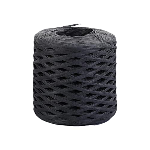 Bast-Papierband, Verzierungen für Geschenkverpackungen, Weben, Hochzeit, Schwarz, 200 m Bast-Papierband, Verzierungen für Geschenkverpackungen, Weben, Hochzeit, Schwarz, 200 m von Geardeangloow