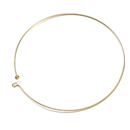 Drahthalsband, Kreolen-Armband, Schmuck, tragbar, Basteln, Basteln, Ersatzteile, Zubehör, Gold, Stil 2 Drahthalsband, Kreolen-Armband, Schmuck, tragbar, Basteln, Basteln, Ersatzteile, Zubehör, Gold, Stil 2 von Geardeangloow