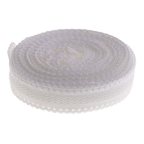 Elastisches Spitzenband, 4,5 m, 18 mm, zum Basteln, Weiß von Geardeangloow