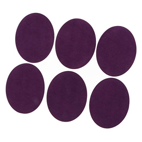 Flicken zum Aufnähen oder Aufbügeln, Reparatur, Ellenbogen-, Knie-Applikation, oval, Violett, 14 x 10,9 cm, 6 Stück Flicken zum Aufnähen oder Aufbügeln, Reparatur, Ellenbogen-, Knie-Applikation, oval, Violett, 14 x 10,9 cm, 6 Stück von Geardeangloow