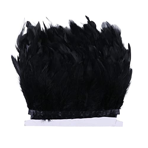Fransenband mit Hahn, Federn, 2 m, Schwarz Fransenband mit Hahn, Federn, 2 m, Schwarz von Geardeangloow