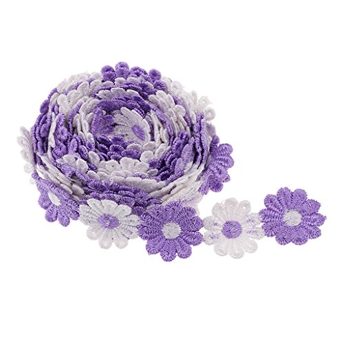 Gänseblümchen-Bordüre, Spitzenborte, zum Nähen, Basteln, Violett-Weiß Gänseblümchen-Bordüre, Spitzenborte, zum Nähen, Basteln, Violett-Weiß von Geardeangloow