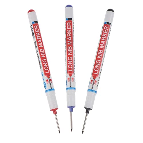 Geardeangloow 3 Stück 20 mm Spitzen, Tieflochstift, Metallbohrer, Marker für Holzbearbeitung, 3 Stück in Schwarz, Blau, Rot Geardeangloow 3 Stück 20 mm Spitzen, Tieflochstift, Metallbohrer, Marker für Holzbearbeitung, 3 Stück in Schwarz, Blau, Rot von Geardeangloow