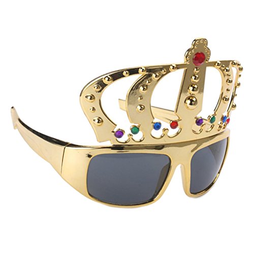 Geardeangloow Goldene Sonnenbrille in Kronenform, lustige Party-Brille, Foto-Requisiten Geardeangloow Goldene Sonnenbrille in Kronenform, lustige Party-Brille, Foto-Requisiten von Geardeangloow