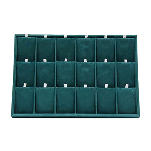 Geardeangloow Grüner Flanell-Schmucktablett für Damen und Mädchen, Schubladeneinsätze, Ohrringe, Jade-Anhänger, grüner Jade-Anhänger, 35 x 24 x 3 cm Geardeangloow Grüner Flanell-Schmucktablett für Damen und Mädchen, Schubladeneinsätze, Ohrringe, Jade-Anhänger, grüner Jade-Anhänger, 35 x 24 x 3 cm von Geardeangloow
