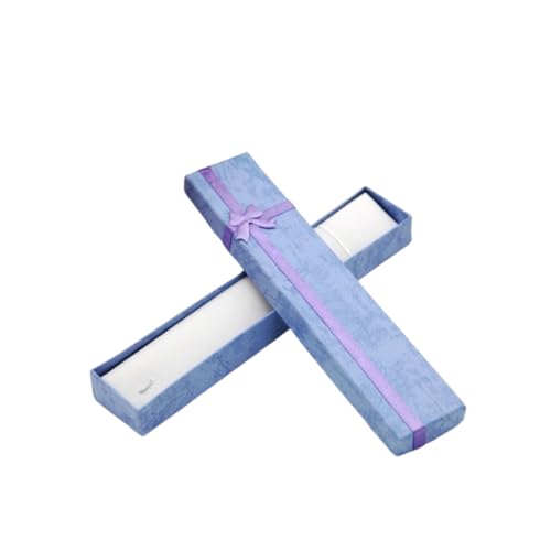 Geardeangloow Schmuckkästchen, Vitrine für Halsketten, Ohrringe, Verlobung, Geschenkverpackung, Anhänger, Choker-Organizer mit Schleifen-Dekor, Violett Geardeangloow Schmuckkästchen, Vitrine für Halsketten, Ohrringe, Verlobung, Geschenkverpackung, Anhänger, Choker-Organizer mit Schleifen-Dekor, Violett von Geardeangloow