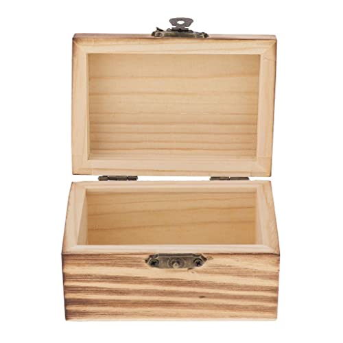 Geardeangloow Schmuckschatulle aus Holz, unlackiert, Aufbewahrungsbox, Organizer, Retro, 9,5 x 6,5 x 5,5 cm Geardeangloow Schmuckschatulle aus Holz, unlackiert, Aufbewahrungsbox, Organizer, Retro, 9,5 x 6,5 x 5,5 cm von Geardeangloow