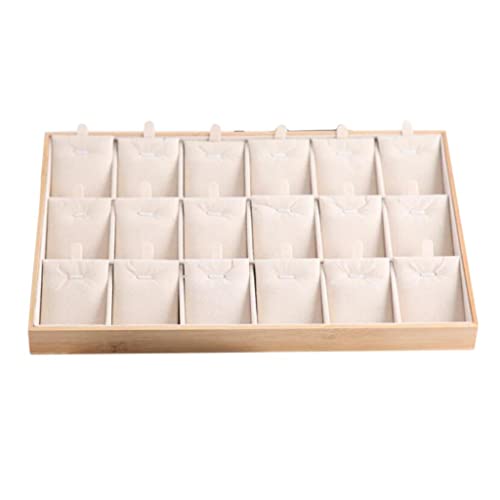 Geardeangloow Schmuckständer aus Bambusholz, für Anhänger, Halsketten, Vitrine, Beige, 35 x 24 x 3 cm Geardeangloow Schmuckständer aus Bambusholz, für Anhänger, Halsketten, Vitrine, Beige, 35 x 24 x 3 cm von Geardeangloow