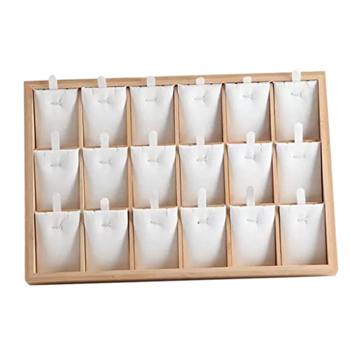 Geardeangloow Schmuckständer aus Bambusholz, für Anhänger, Halsketten, Vitrine, Weiß, 35 x 24 x 3 cm Geardeangloow Schmuckständer aus Bambusholz, für Anhänger, Halsketten, Vitrine, Weiß, 35 x 24 x 3 cm von Geardeangloow