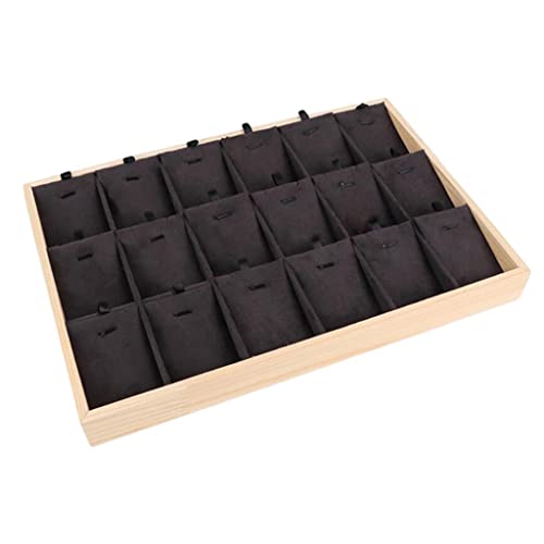 Geardeangloow Schmuckständer aus Bambusholz, für Anhänger, Halsketten, Vitrine, schwarzer Samt, 35 x 24 x 3 cm Geardeangloow Schmuckständer aus Bambusholz, für Anhänger, Halsketten, Vitrine, schwarzer Samt, 35 x 24 x 3 cm von Geardeangloow