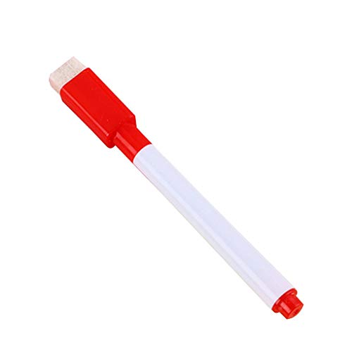 Geardeangloow Schüler, Lehrer, Tafelstift mit Radiergummi, Kreidetafel, löschbare Marker, Anti-Schmierstift, Handschrift, Schreibwaren, Rot von Geardeangloow