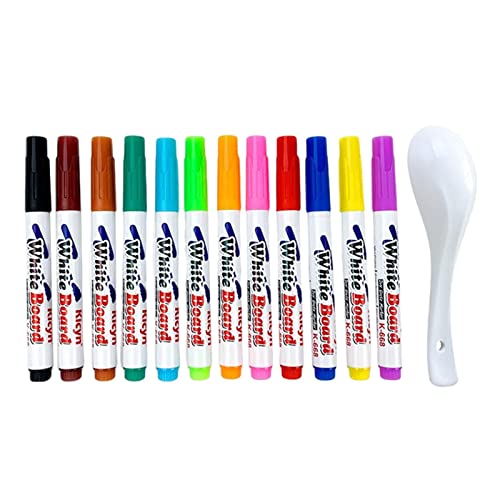 Geardeangloow Wasserschwimmender Malstift, Whiteboard-Marker für Zuhause, Kinder, Erwachsene, Büro, 12 Farben, 12,2 x 1,2 cm Geardeangloow Wasserschwimmender Malstift, Whiteboard-Marker für Zuhause, Kinder, Erwachsene, Büro, 12 Farben, 12,2 x 1,2 cm von Geardeangloow
