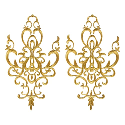 Gestickte Applikation zum Aufnähen auf Blumenstickerei Patch für Cosplay Kostüme Gold 26,5 x 15 cm Gestickte Applikation zum Aufnähen auf Blumenstickerei Patch für Cosplay Kostüme Gold 26,5 x 15 cm von Geardeangloow