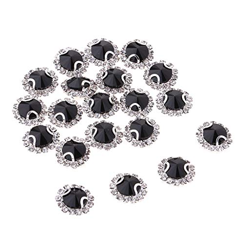 Glasstrasssteine, flache Rückseite, zum Aufnähen, 8 mm, Schwarz, 20 Stück Glasstrasssteine, flache Rückseite, zum Aufnähen, 8 mm, Schwarz, 20 Stück von Geardeangloow