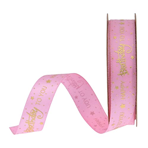 Happy Birthday Bänder DIY Geschenkverpackung für Kuchenschachtel, Blumen, Rosa, 9,4 m, 1,5 cm Happy Birthday Bänder DIY Geschenkverpackung für Kuchenschachtel, Blumen, Rosa, 9,4 m, 1,5 cm von Geardeangloow