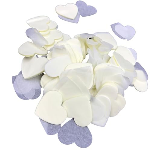 Herz-Konfetti, Basteln, Hochzeit, Ornament, Wurfballon, Füllpapier, Feier, Jahrestag, Dekorationen, Milchweiß Herz-Konfetti, Basteln, Hochzeit, Ornament, Wurfballon, Füllpapier, Feier, Jahrestag, Dekorationen, Milchweiß von Geardeangloow
